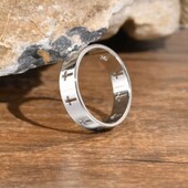 Каблучка, кільце з хрест, хрестики. Унісекс. Медсталь. Розмір 18