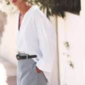 Шикарная , удлиненная рубашка оверсайз от Zara