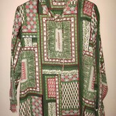 Плюс сайз прінтована віскозна сорочка