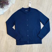 Підліткова тепла кофта-бомбер на флісі для хлопчика 134/140 см та 146/152 см pepperts