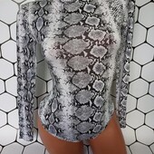 Боді гольф віскоза з рукавом)))розмір 38 PrettyLittleThing