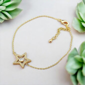 Браслет 'Xuping' Фіаніт 17 см. (позолота 18к) 088770