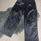 Атласні штанці зручної посадки палаццо защипи, Asos, w32 L32