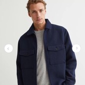 H&m, S класна куртка сорочка бомбер кашемір пальто з вовною!