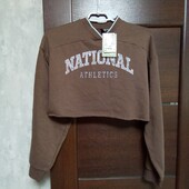 Розпродаж!!! Брендовая новая теплая укороченная толстовка р.XS оверсайз.