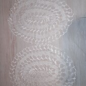 Серветка овальна ажурна біла 2шт