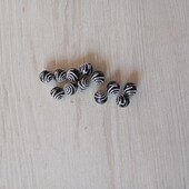 Намистини з різбленням 12 шт, 10мм чорні