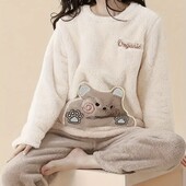 Затишний флісовий піжамний комплект розмір с-м