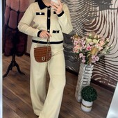 Женский вязаный брючный костюм фабричного качества