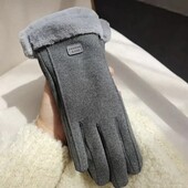 Стильні, мякенькі рукавиці на тонкому утеплені, колір на вибір ( беж, чорний, сірий)