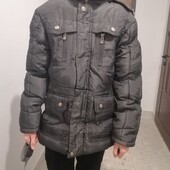 Зимняя супер теплая куртка !! цвет графит, серая