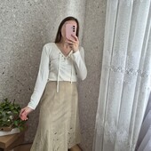 Лляна спідничка, без дефектів, красота із вставками прошви❤️
