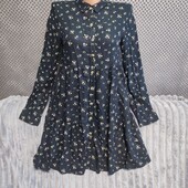 Симпатичное платье на пуговицах свободного кроя, р.146-152