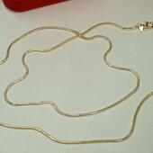 Очень красивая цепочка 50 см, плетение Снейк.Позолота 585 пробы 18К.