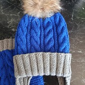 Зимний вязаный комплект