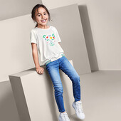 ♕ Якісна футболка з органічної бавовни з принтом леопарда, розмір 110-116