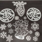 Заламіновані витинанки для вікон.Створіть святковий затишок у вашій оселі