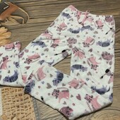 Плюшевые пижамные штаны размер С