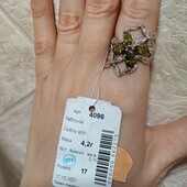 Шикарна срібна каблучка