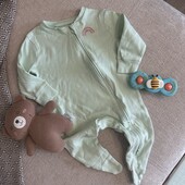 Чоловічок дитячий на змійці primark унісекс, мʼятний 3-6м