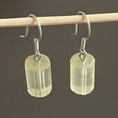 Серебряные серьги, цитрин