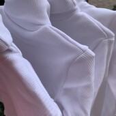 Гольфики р98, р104, р110,р116 білі, трикотаж рубчик начос