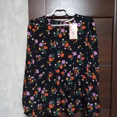 Брендовая новая красивая блуза с длинным рукавом р.14.