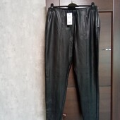Новые брендовые брюки из эко-кожи стрейч р.16.