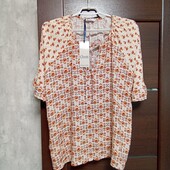 Брендовая новая вискозная блуза р.20-22.
