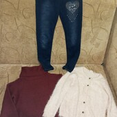 Кофтинки,светри,речі на дівчинку 134 зріст