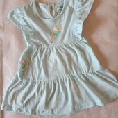 Ніжний сарафан-платячко із принтом феї для дівчинки 6-9 місяців. сарафан для девочки 6712