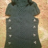 Накидка жилетка в'язана прочна