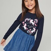 Гарненькі регланчики з блискучим принтом,Sinsay.колір темно синій.Розміри 110, 116