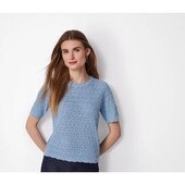 6681.esmara пуловер ажурний з коротким рукавомЛ 44/46