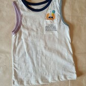 Літня майка для хлопчика primark 3-4 років білого кольору. 6765