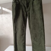 Вельветові бавовняні штани хакі розмір 29