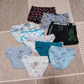 Одним лотом! Комплект з 10 трусиків на хлопчика 3-4 років