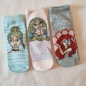 Набір 3 шт класнючі шкарпетки для дівчинки принцеси 23-26 розмір 7887