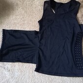 ♡Спортивная приталенная майка -корсет утяжка.размер S
