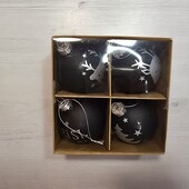 Livarno! Скляні кульки на ялинку, в лоті 4 шт! Лот 24