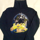 Фірмен. футболочний трикотаж гольфик з героєм мікеланджело ріст.134-140 см. Відмінний стан