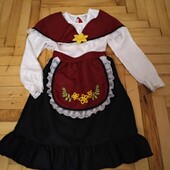 Хорошенькое карнавальное платье, платье баварки на 7-8 лет F&F