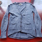Next синя кофта кардиган альпака дівчинці 7-8 л 122-128см