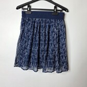 Юбка клеш девочке синяя Kiabi