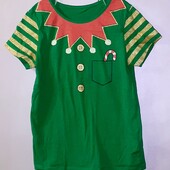 Новогодняя Рождественская футболка для девочки 11-12 лет рост 146-152