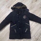 ✨ ✅ Теплий пуховик зимова куртка для хлопчика 9- 10-12 років (136см)