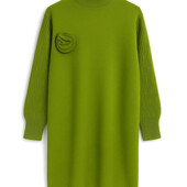 Стильное вязаное трикотажное платье, palma, италия , р. наш 44-48, цвет яблоко