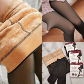 Колготы на меху, имитируют капроновые тонкие колготы до 120см бедра