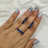 Стильний срібний набір прикрас