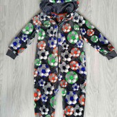 Dunnes stores брендовый плюшевый слип с капюшоном на мальчика рост 110/116 см